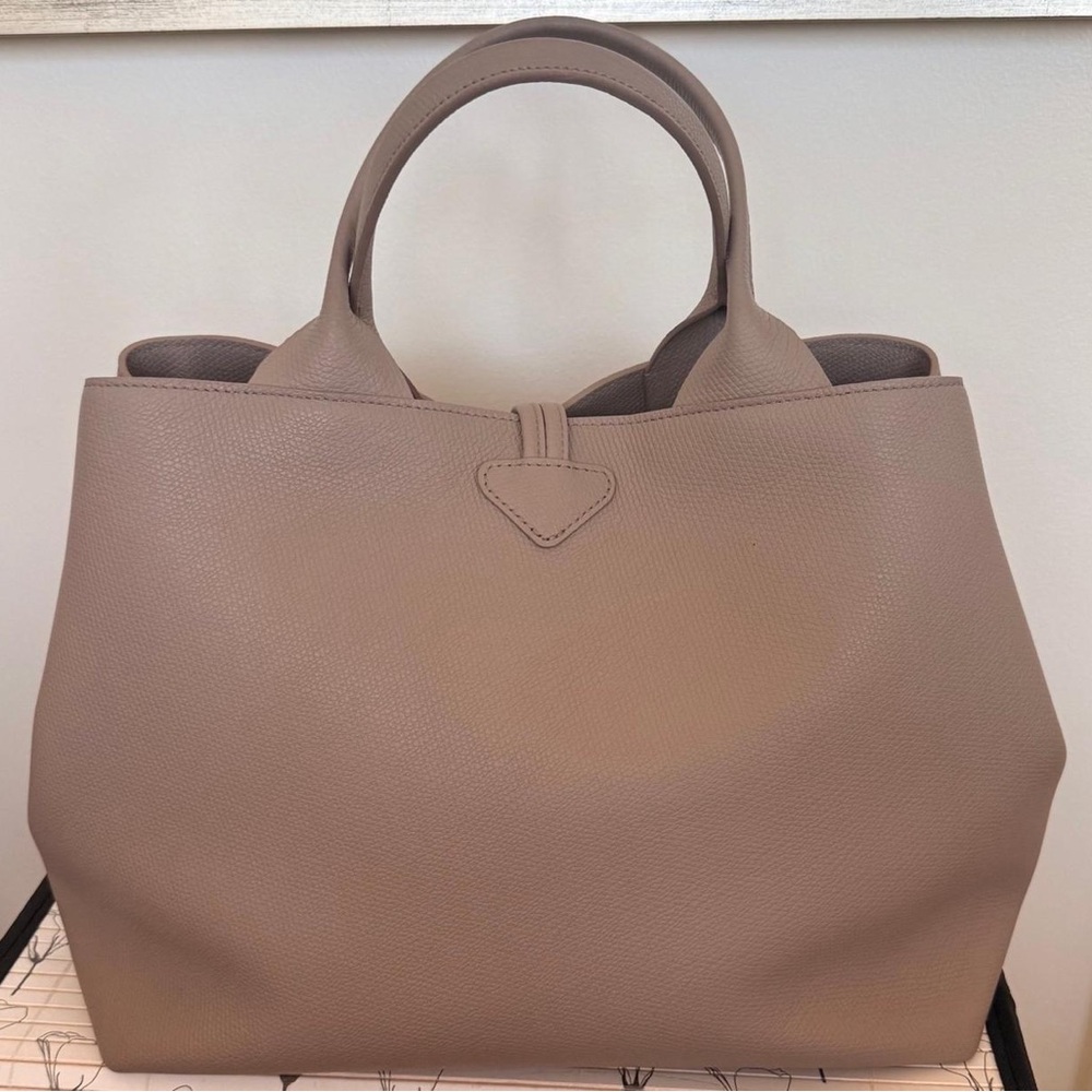 Longchamp Le Roseau L cowhide leather handbag - Picture 4 of 12